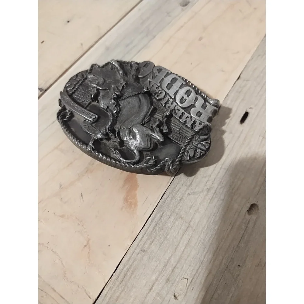 Vtg Siskiyou BELT BUCKLE 1987 Bull Riding Rodeo #99/2500 Western Cowboy Country